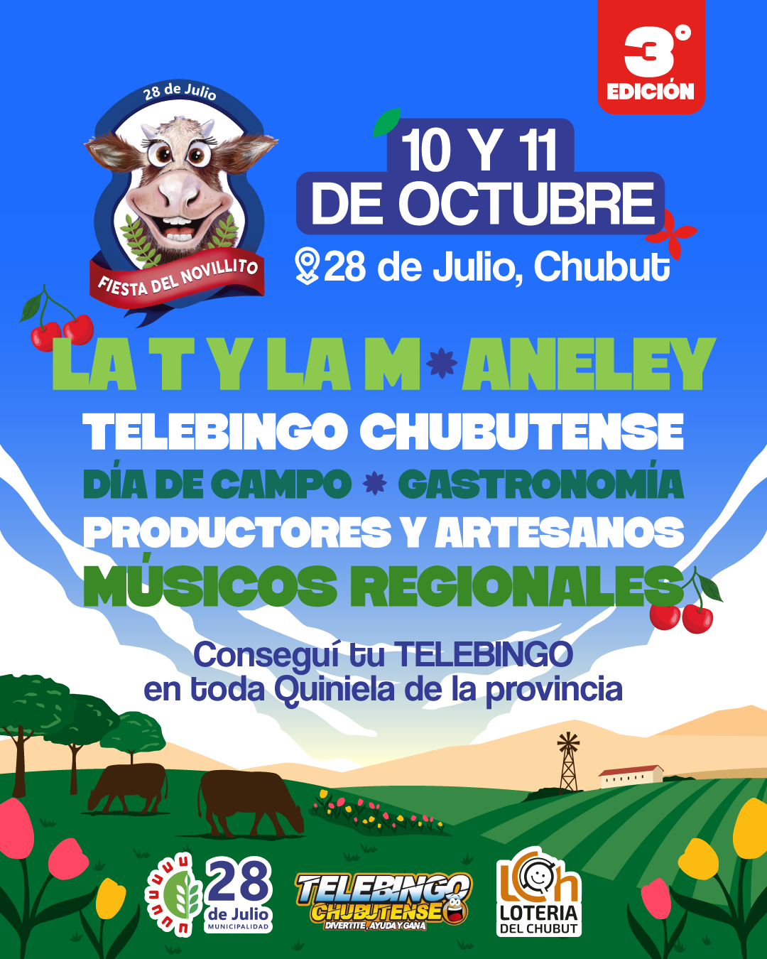 Afiche oficial de la 3.ª Fiesta del Novillito